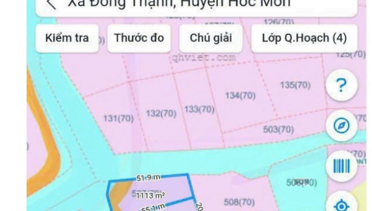 Đất Lúa Quy hoạch Thổ cư, giá rẻ chỉ 5.5tr/m2, Đông Thạnh, Hóc Môn