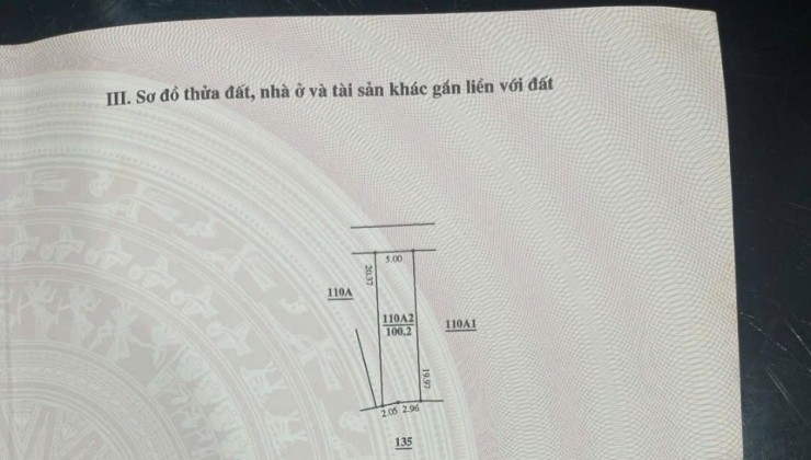 CC gửi bán Lô đất 100.2m2, mt 5m, chỉ 4.x tỷ, Siêu Nét Quận Hà Đông, ô tô tránh, kinh doanh, giá rẻ nhất mặt phố