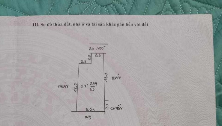 chỉ vài trăm triệu có ngay lô đất 63 m giáp thị trấn chúc sơn thuộc xóm trại đại yên chương mỹ 
Cách tỉnh lộ 419 chỉ 80 m 2 phút ra trung tâm thị