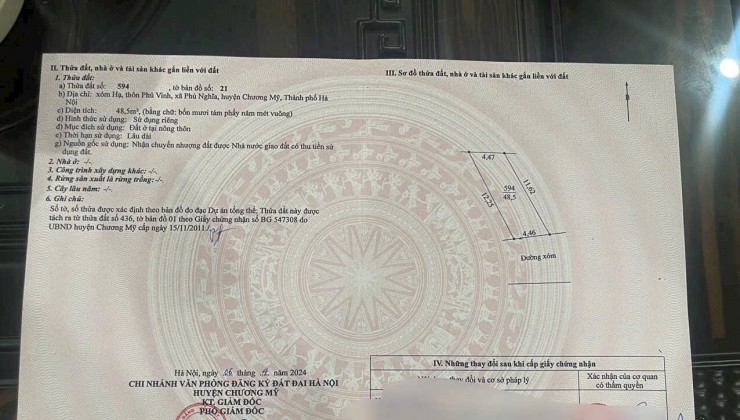 Hàng HOT trung tâm xã phú nghĩa chương mỹ
, lô đất đẹp 48.5m2 otto đỗ cửa ngày đêm