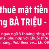Cho thuê nhà mặt tiền nằm tại ngã ba Bà Triệu - Hà Huy Tập
