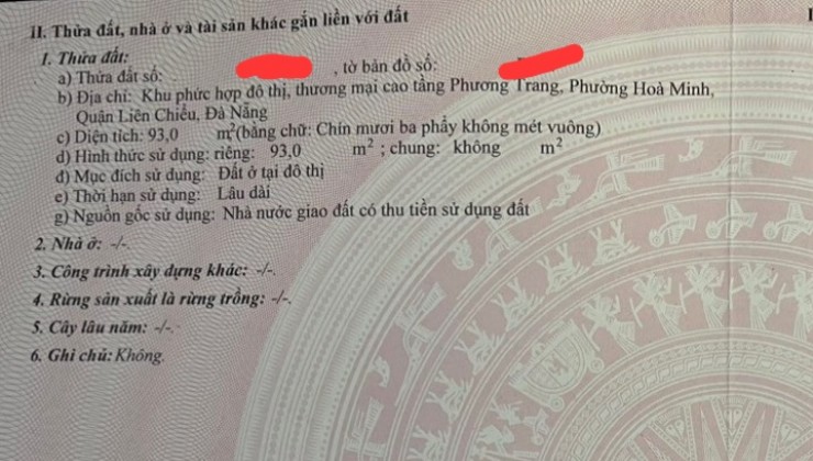 Bán lô đất Kẹp Công Viên - Đinh Đức Thiện - Hoà Minh - Liên Chiểu
