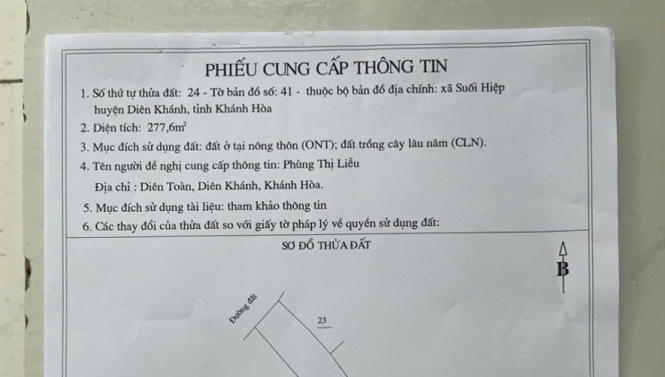 BÁN NHÀ TẠI HUYỆN DIÊN KHÁNH, KHÁNH HOÀ