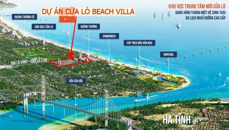 7x tỷ Bán căn Nhà Vườn NHÀ + ĐẤT - Diện tích 175m2 - Dự án Cửa Lò Beach Villa - đối diện Vin Wonder