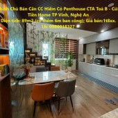 Chính Chủ Bán Căn CC Hiếm Có Penthouse CTA Toà B - Cửa Tiền Home TP Vinh, Nghệ An