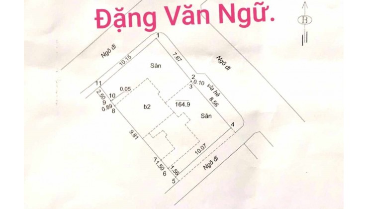 ⚜️ NHÀ PHỐ ĐẶNG VĂN NGỮ, ĐỐNG ĐA, LÔ GÓC 2 MẶT NGÕ Ô TÔ TRÁNH, 95M2 4T MT 9.5M, CHỈ 28 TỶ  ⚜️