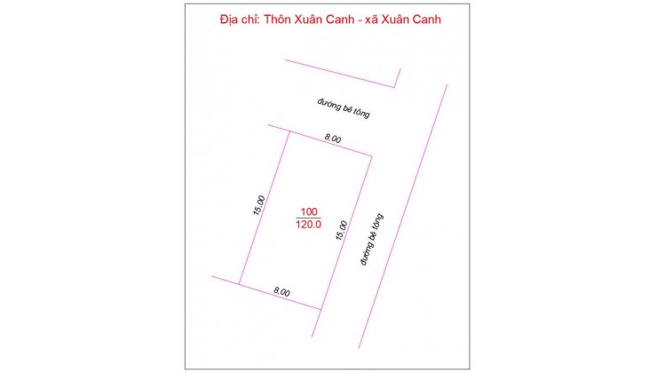 Bán đất tại Xuân Canh Đông Anh lô góc giãn dân120m đường bìa làng gần cầu Tứ Liên